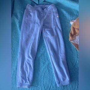 small light blue relaxed fit Carhartt womens sweatpants w/zippered back pocket